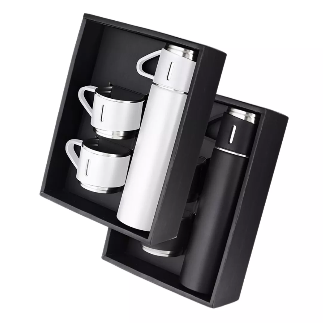 Kit Garrafa Térmica e 3 canecas Personalizadas | Zoz Personalizados