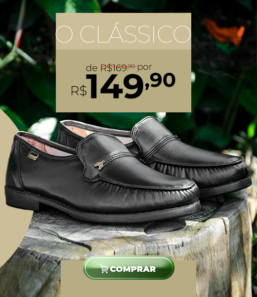 Mocassim Preto com Bridão do Aviãozinho