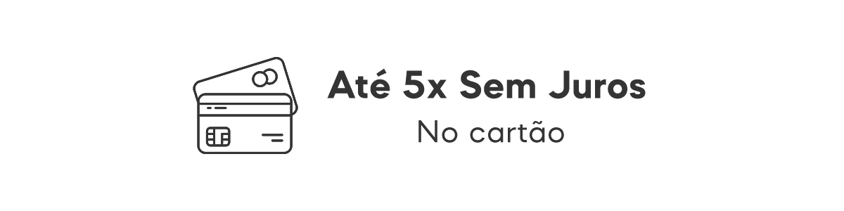 Até 5x sem juros no cartão