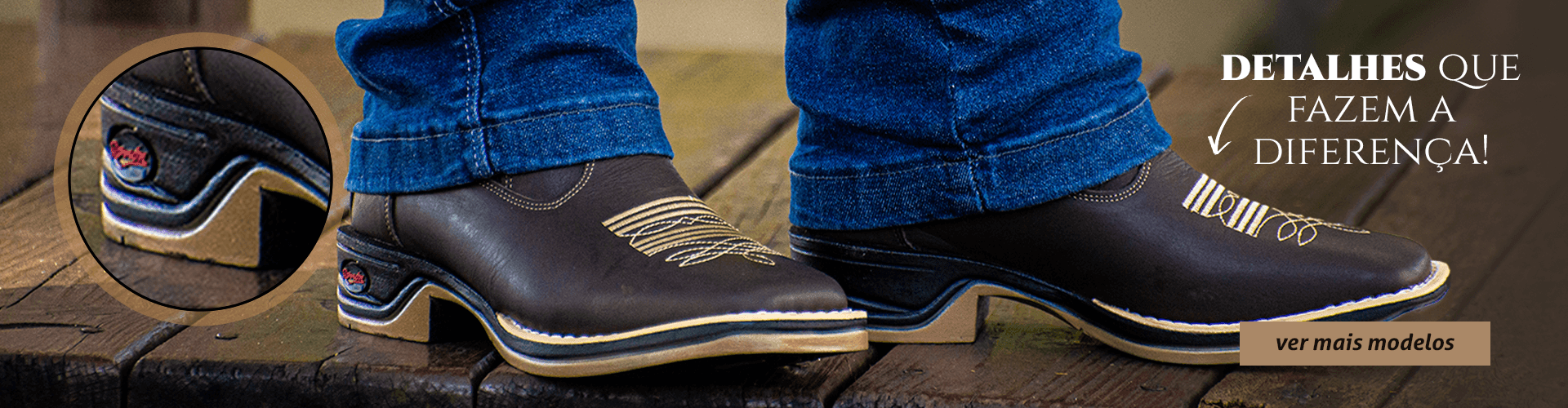 Bota Texana Quadrado