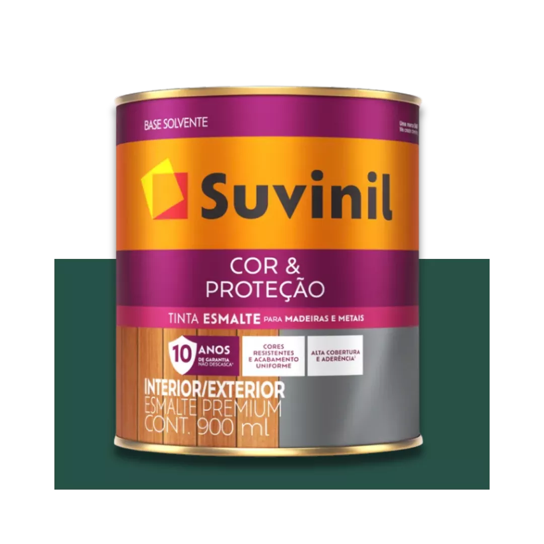 SUVINIL ESMALTE COR E PROTEÇÃO BRILHANTE VERDE COLONIAL 900ML | Baratão ...
