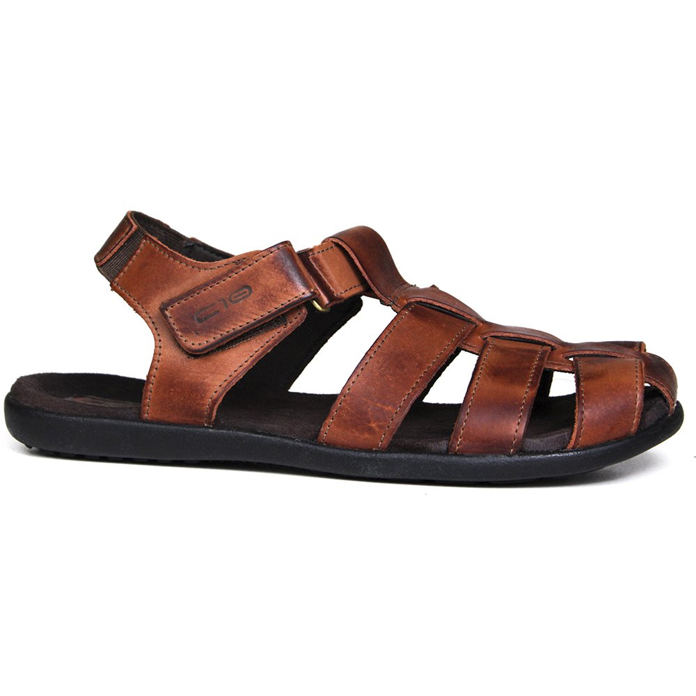 Sandália Papete Masculina De Couro Havana - 10C9660LATHAV — imagem 1