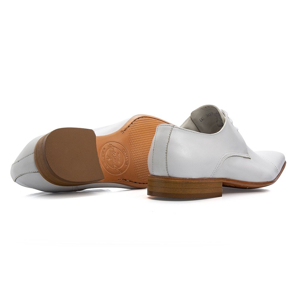 Sapato Social Masculino Sola De Couro Branco - GIB307CRMBCO — imagem 1