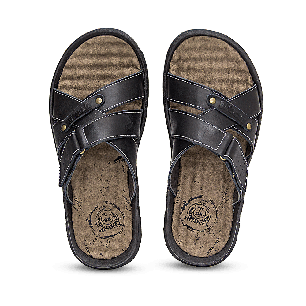 Chinelo Masculino De Couro Preto - DCB5000LTPTO — imagem 1