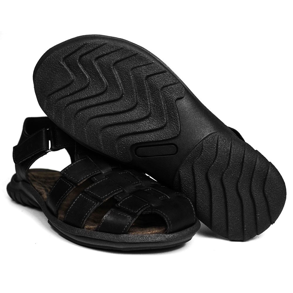 Sandália Papete Masculina De Couro Preto - DCB6500LTPTO — imagem 2