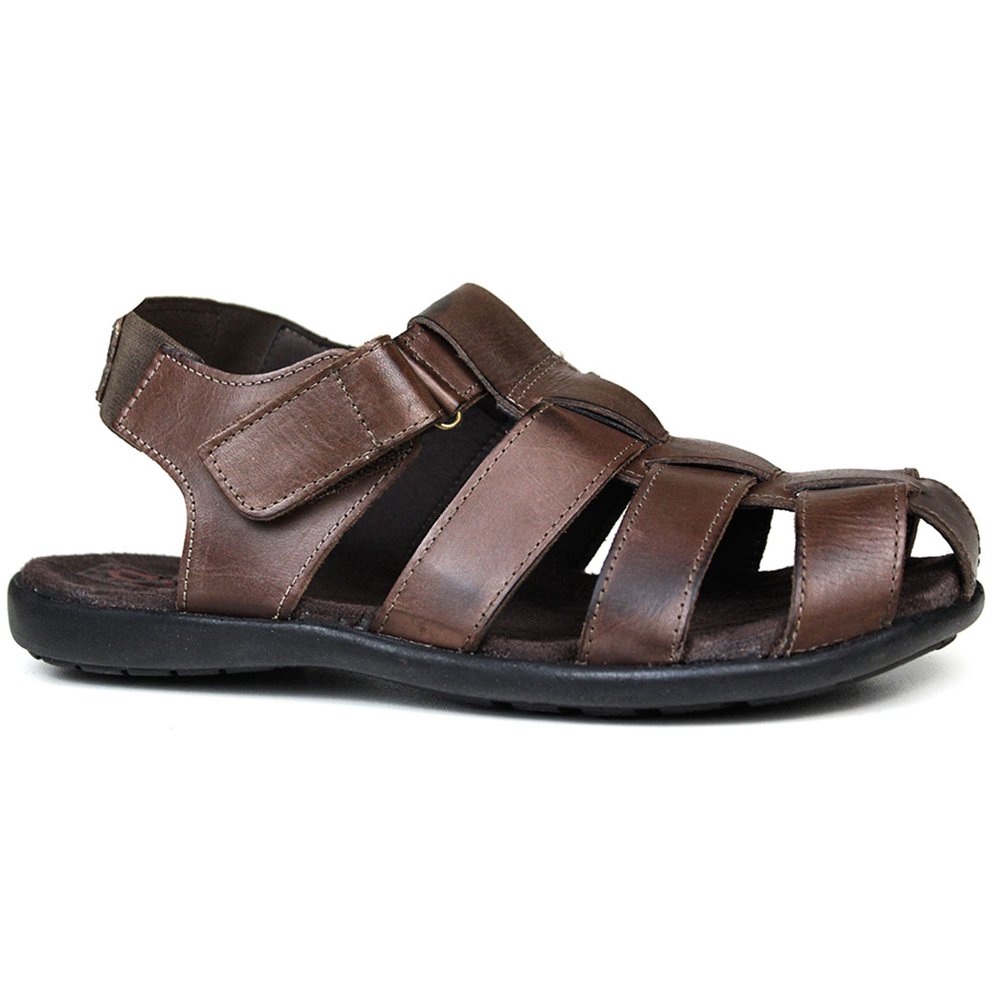 Sandália Papete Masculina De Couro Chocolate - 10C9660LATCHC — imagem 1