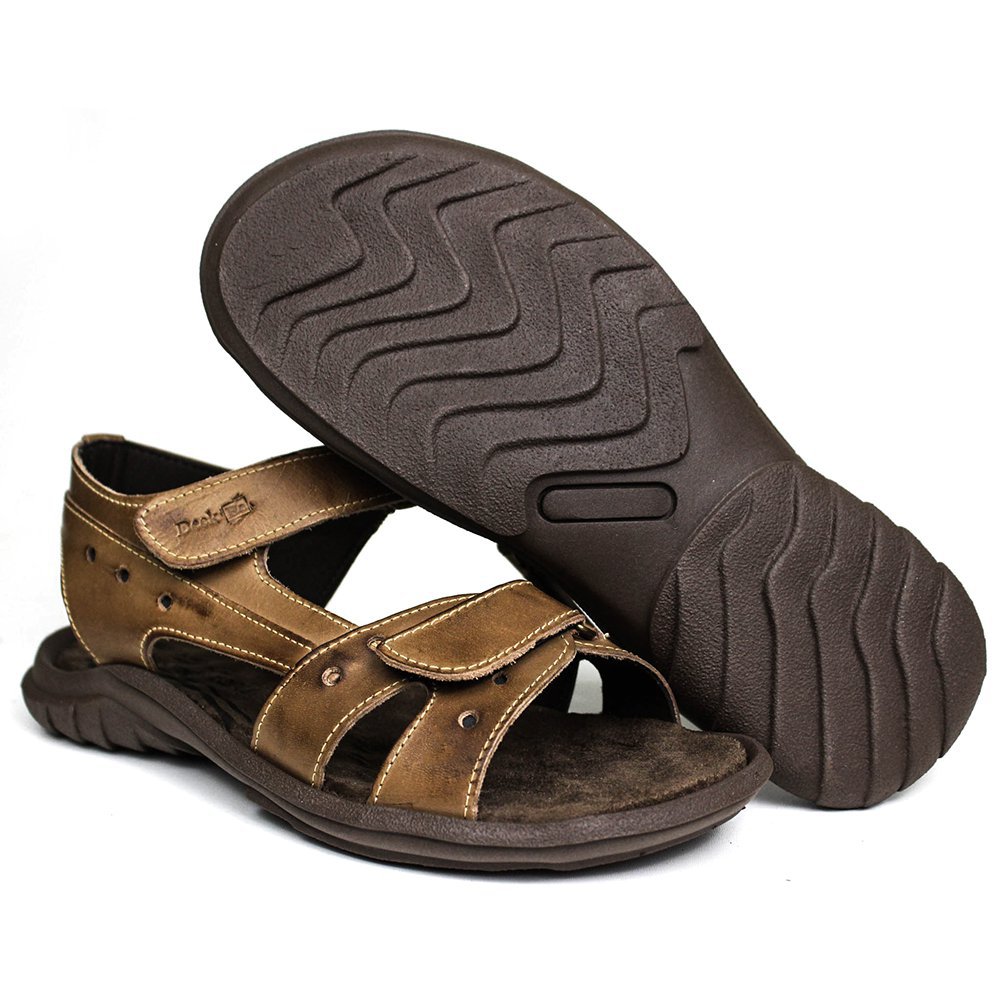 Sandália Papete Masculina De Couro Tabaco 400 - DCB0400LTTBC — imagem 1