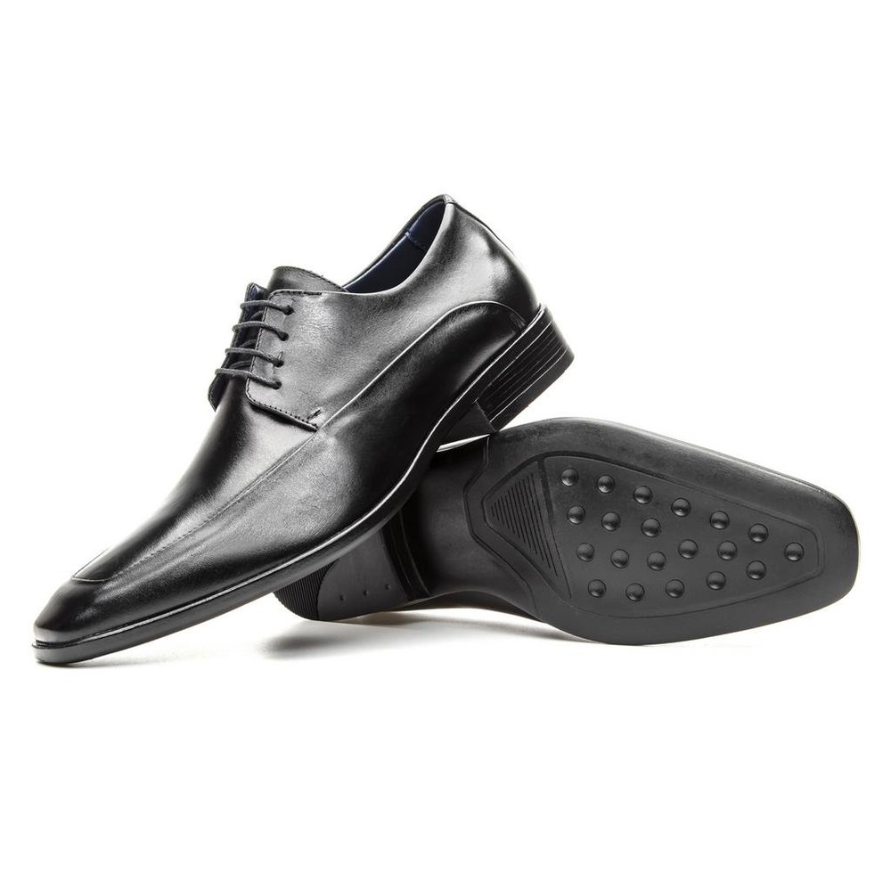 Sapato Masculino Derby Italiano Couro Preto - GIB2755NTPTO — imagem 1