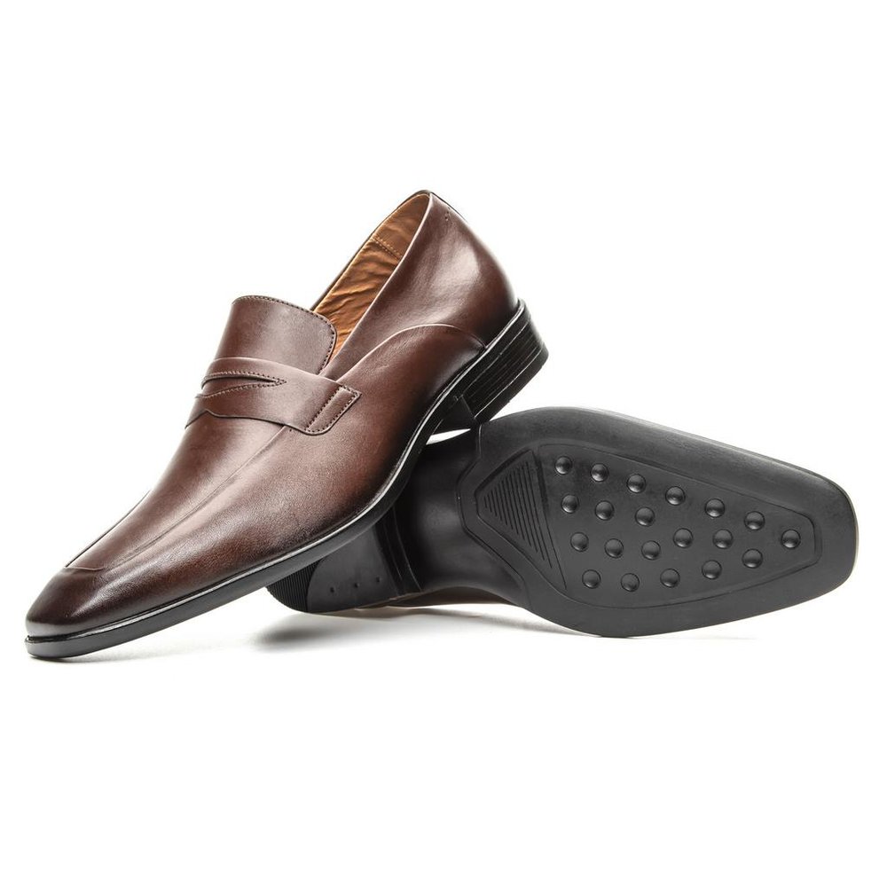 Mocassim Masculino Loafer Couro Marrom - GIB2758NTMOU — imagem 1