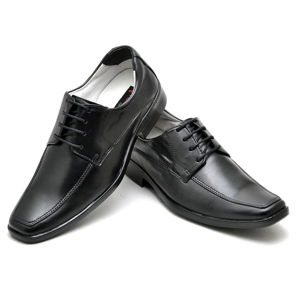 Sapato Casual Conforto Couro De Carneiro Preto - RT0015MSTPTO