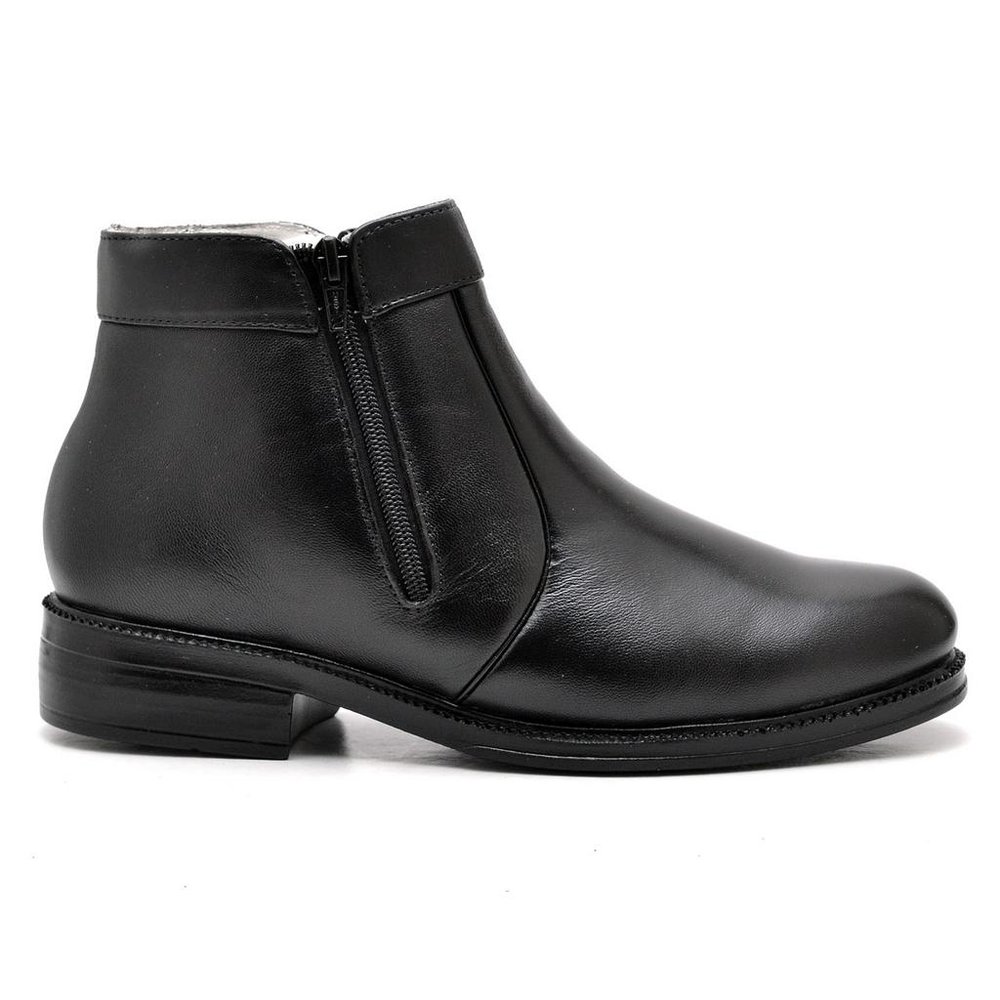 Botina Casual Conforto Couro De Carneiro Preto - RT1500MSTPTO — imagem 1