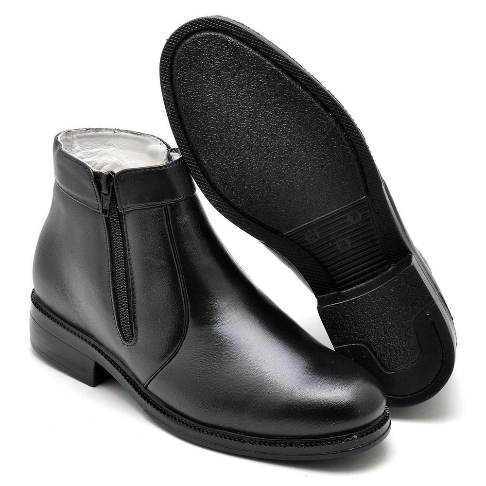 Botina Casual Conforto Couro De Carneiro Preto - RT1500MSTPTO — imagem 2