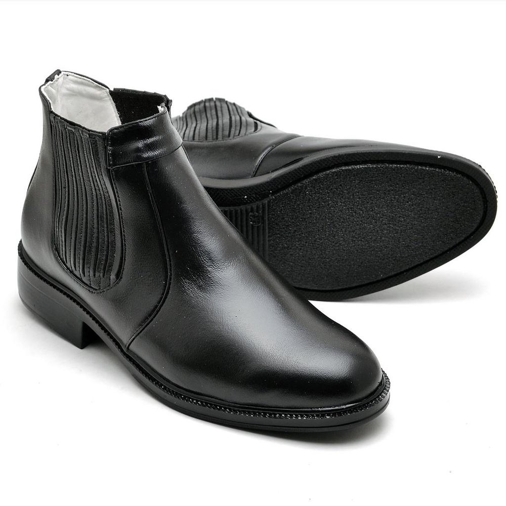 Botina Casual Conforto Couro De Carneiro Preto - RT1501MSTPTO — imagem 2