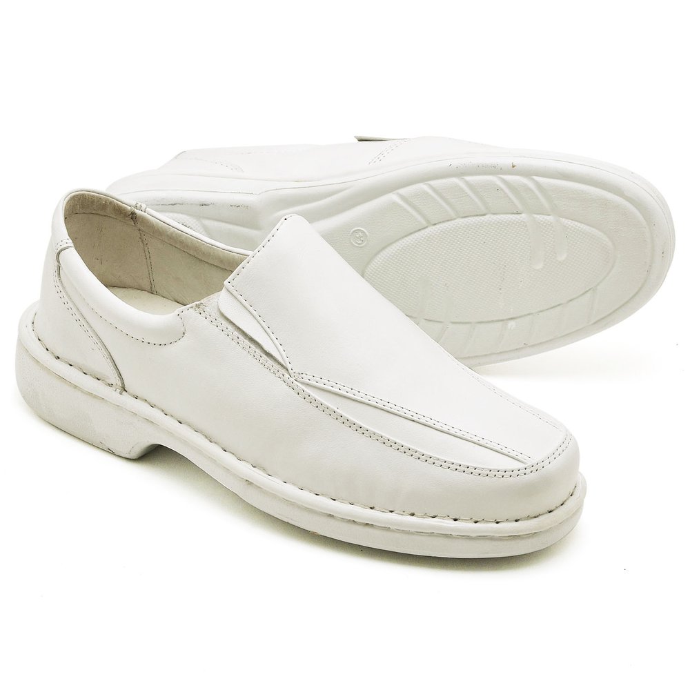 Sapato Conforto Couro Masculino Branco - RT2001MSTBCO — imagem 2