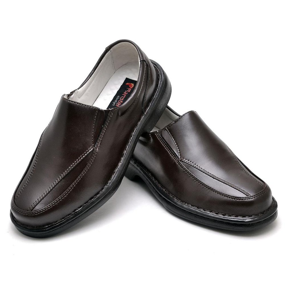 Sapato Casual Conforto Couro Marrom - RT2001MSTCFE