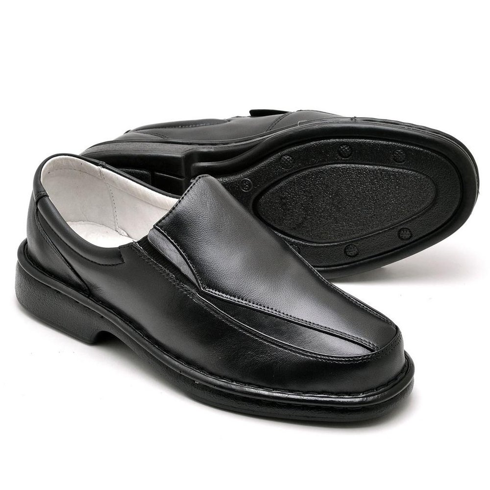 Sapato Conforto Couro Masculino Preto - RT2001MSTPTO — imagem 1