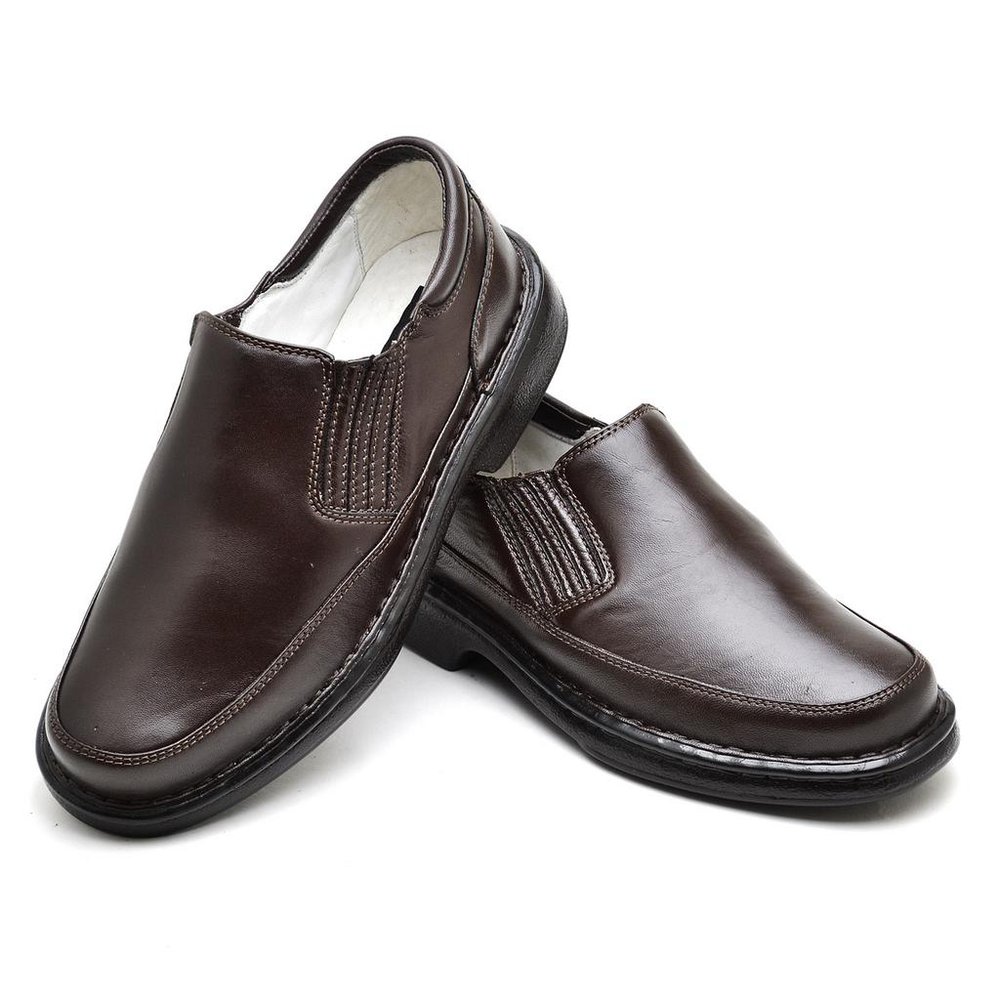Sapato Casual Conforto Couro Marrom - RT2009MSTCFE
