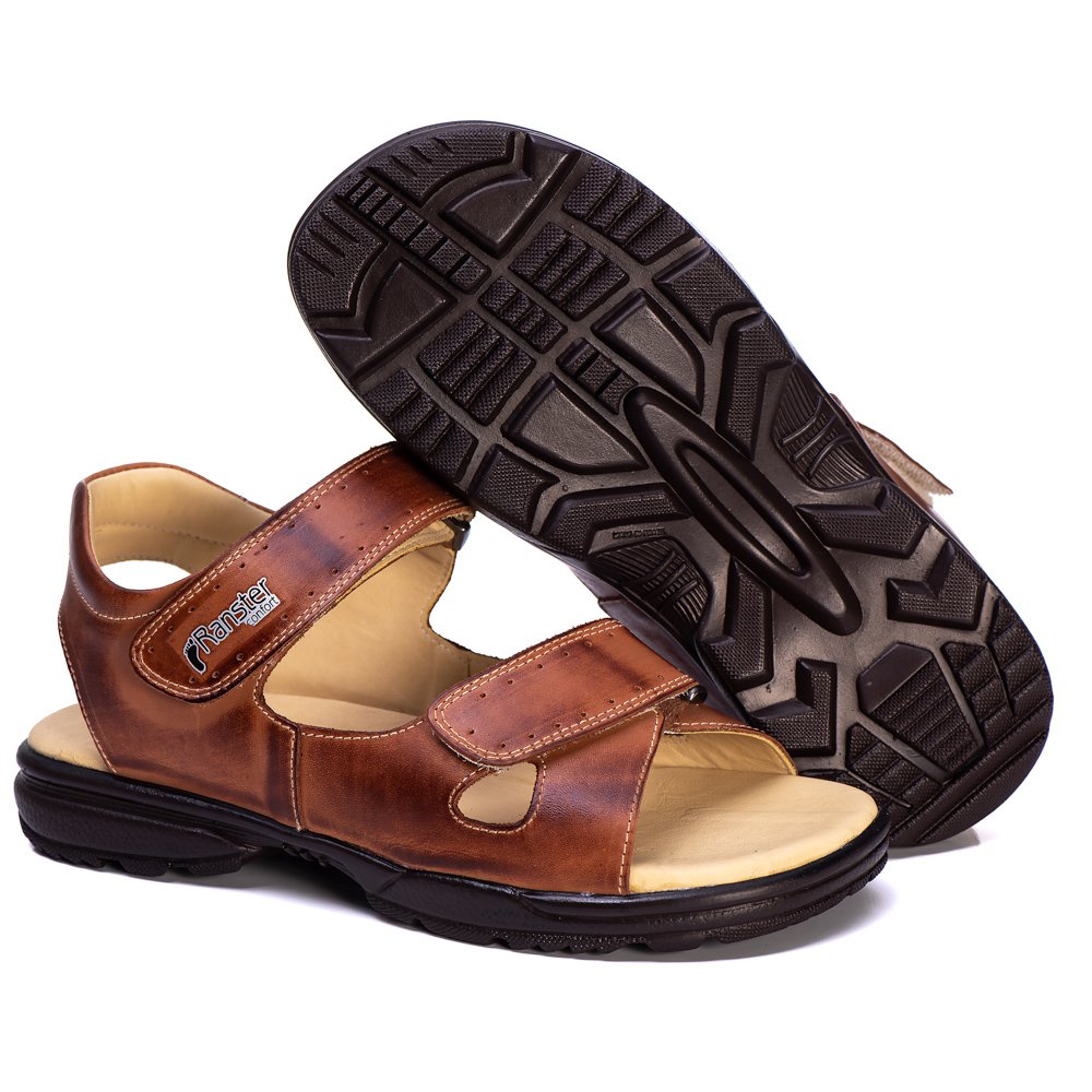 Sandália Masculina Conforto Couro Natural - RT0800MSTNAT — imagem 2