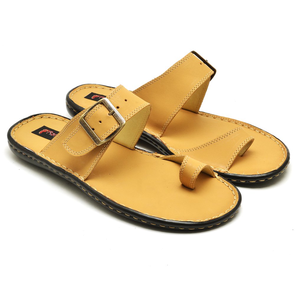 Chinelo Masculino Conforto Couro Whisky - RT0803FLYWSK — imagem 1