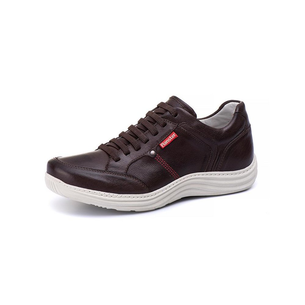 Sapatênis Casual Conforto Couro Marrom - RT3000MSTCFE — imagem 1