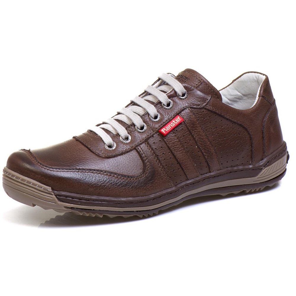 Sapatênis Casual Conforto Couro Marrom - RT3002FLOCFE