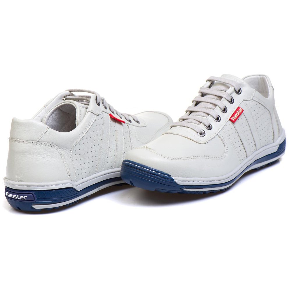 Sapatênis Casual Conforto Couro Off White - RT3002FLOGEL