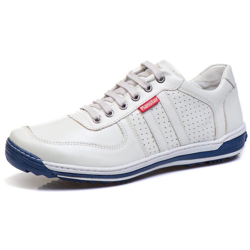 Sapatênis Casual Conforto Couro Off White - RT3002FLOGEL — imagem 1