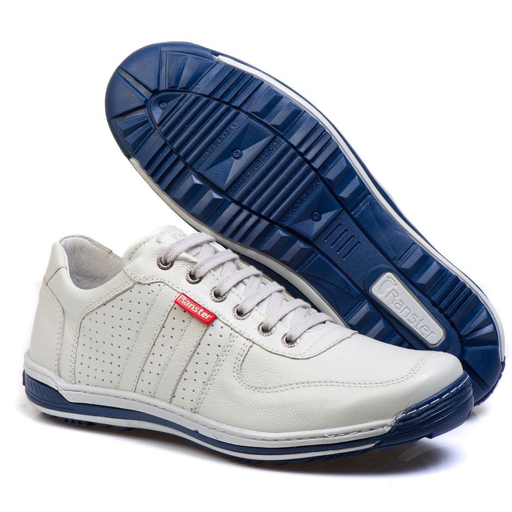 Sapatênis Casual Conforto Couro Off White - RT3002FLOGEL — imagem 2