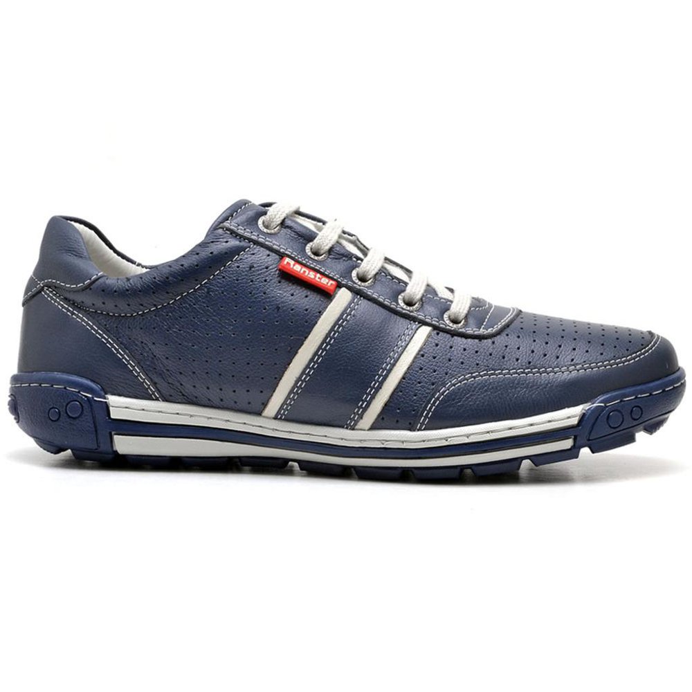 Sapatênis Casual Conforto Couro Azul - RT3004FLOAZU