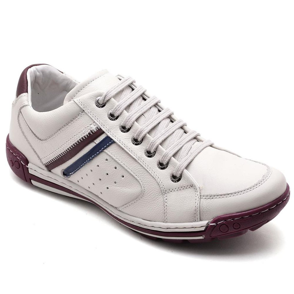 Sapatênis Casual Conforto Couro Off White - RT3007FLOGEL — imagem 1