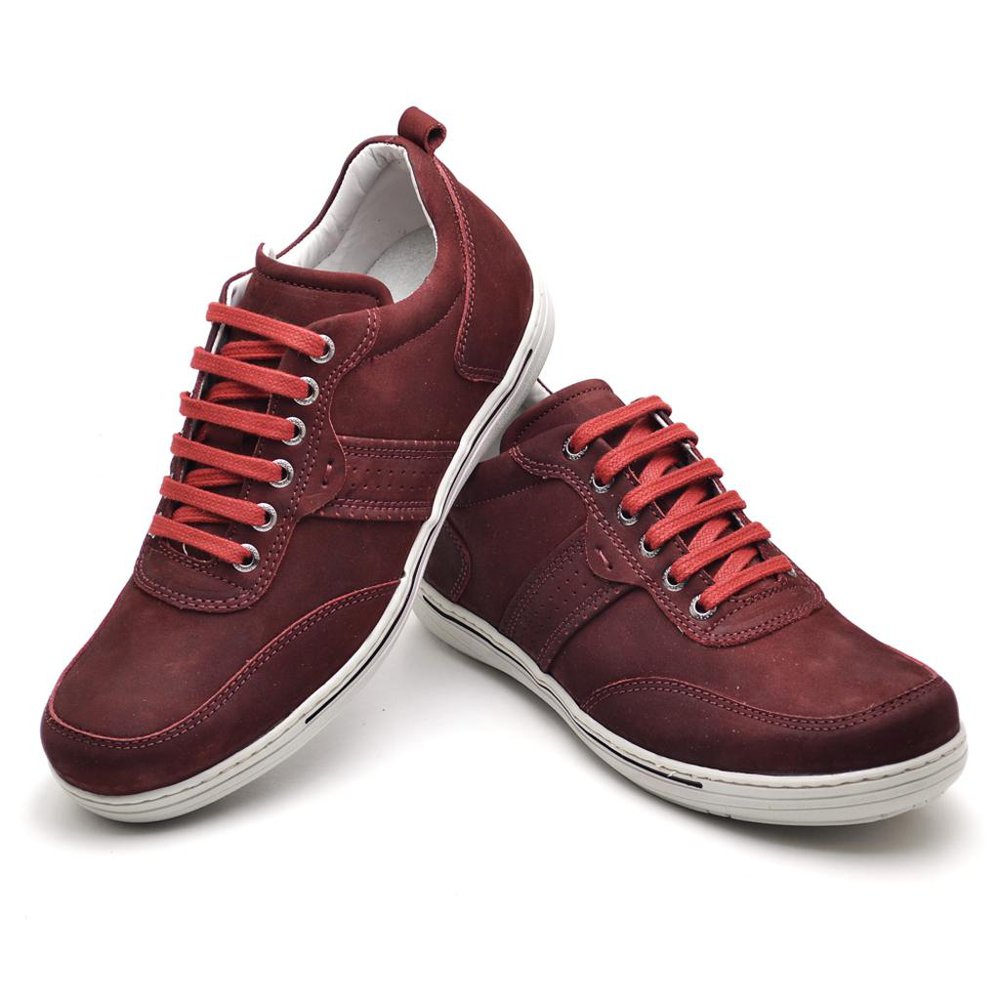 Sapatênis Casual Conforto Couro Vermelho - RT3011NBKBDO — imagem 1