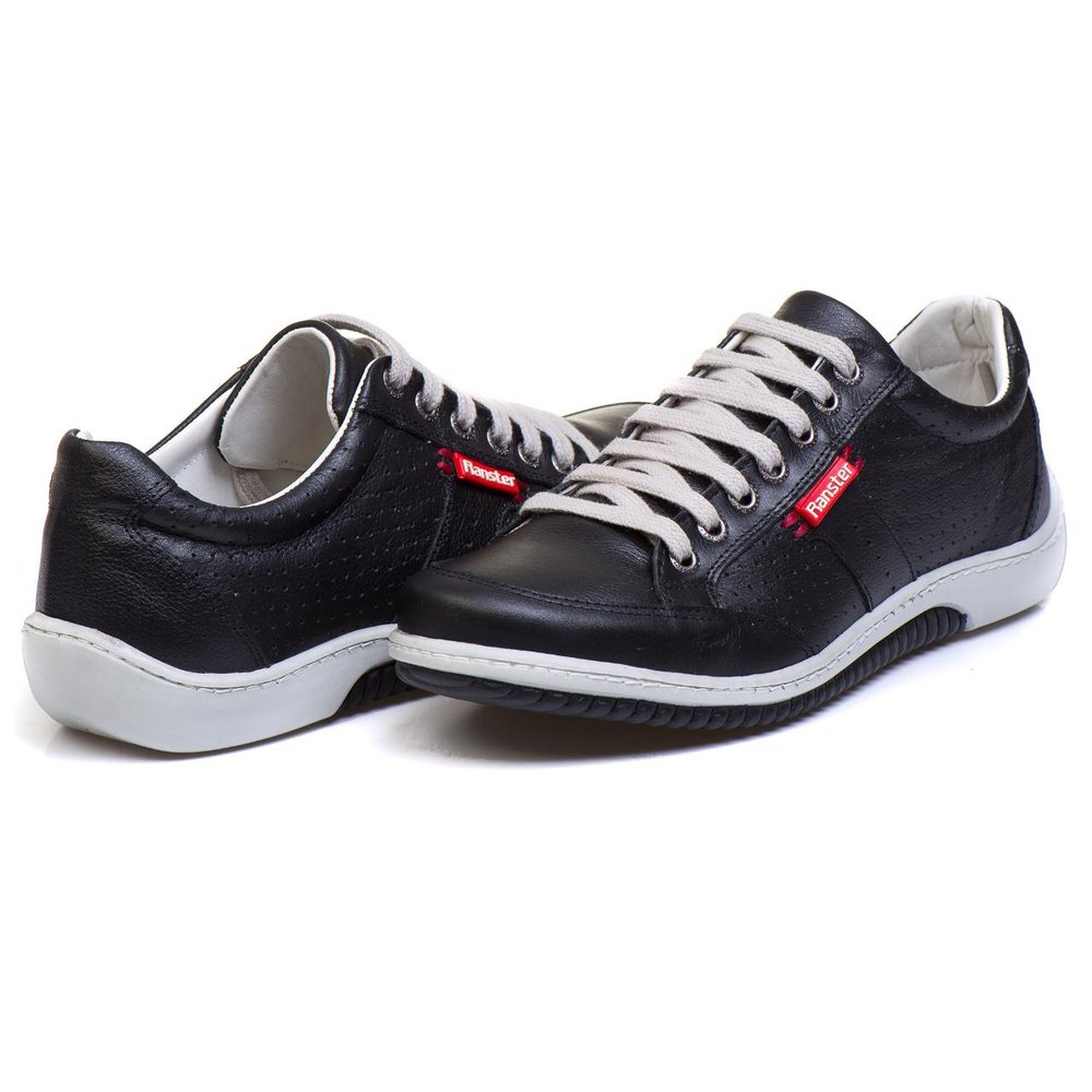 Sapatênis Casual Conforto Couro Preto - RT3016NBKPTO — imagem 1