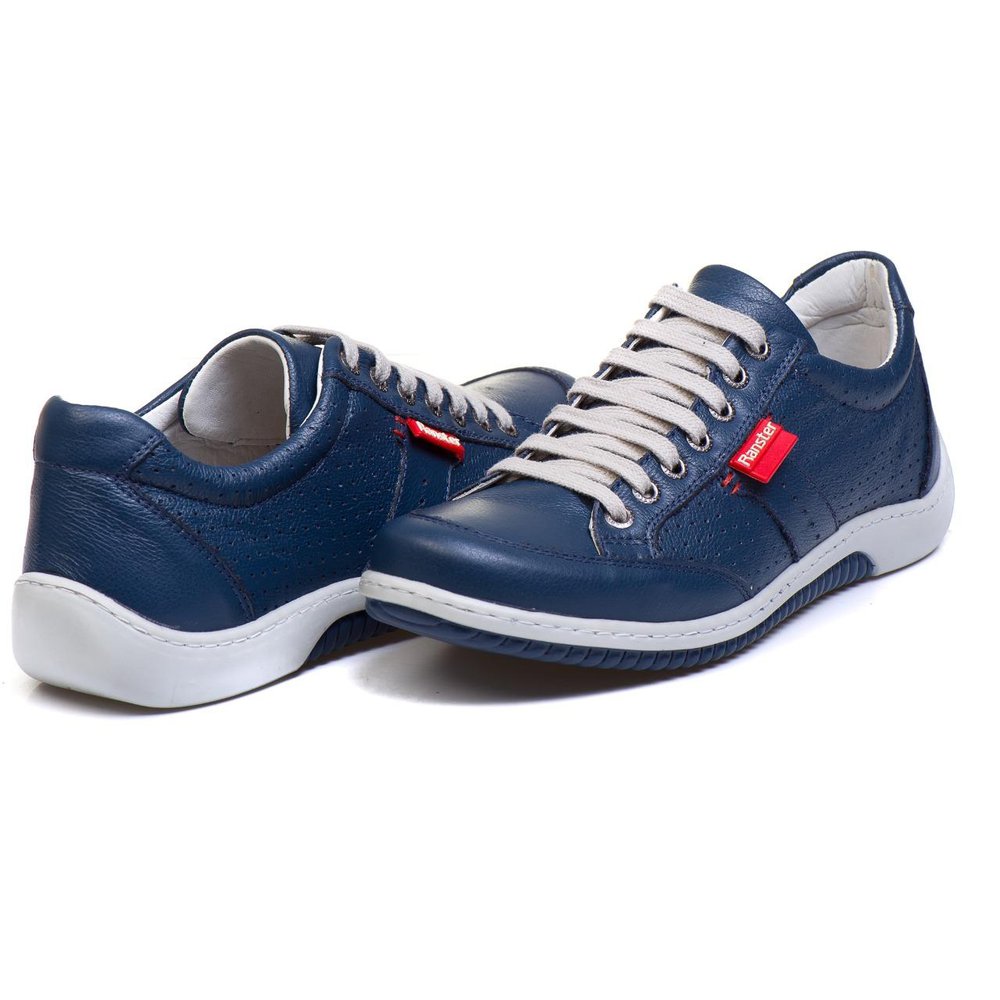 Sapatênis Casual Conforto Couro Azul - RT3016NBKAZU — imagem 1