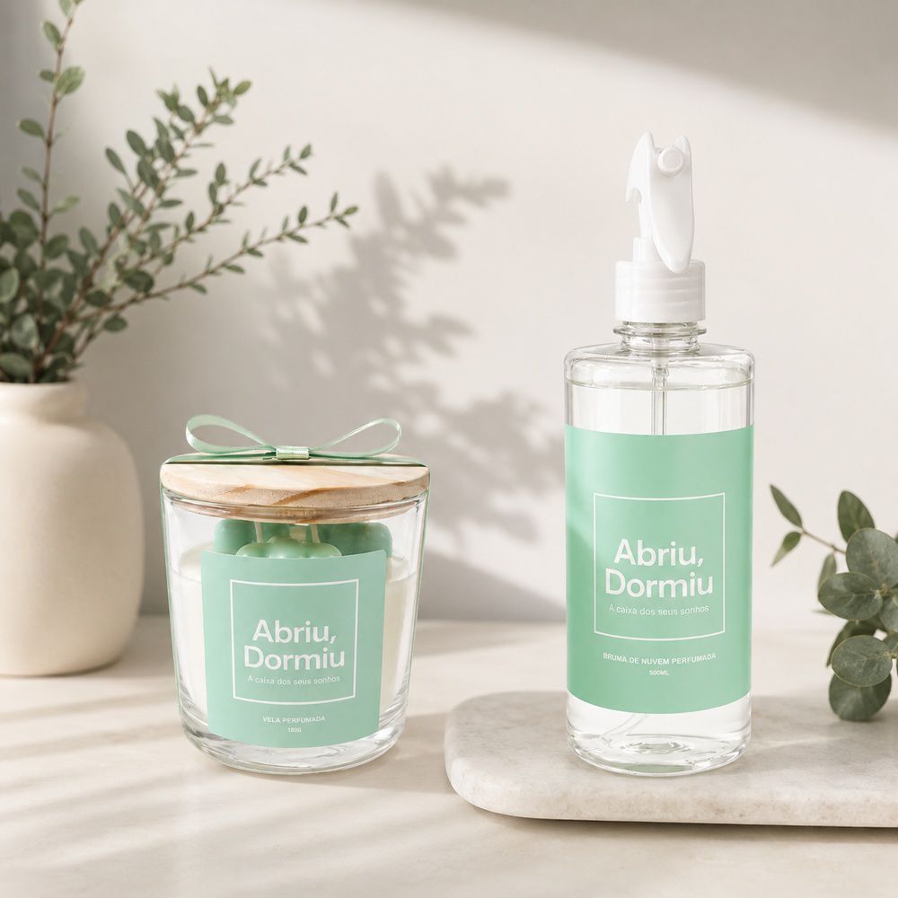 Kit Vela Nuvem e Bruma Perfumada - Abriu, Dormiu
