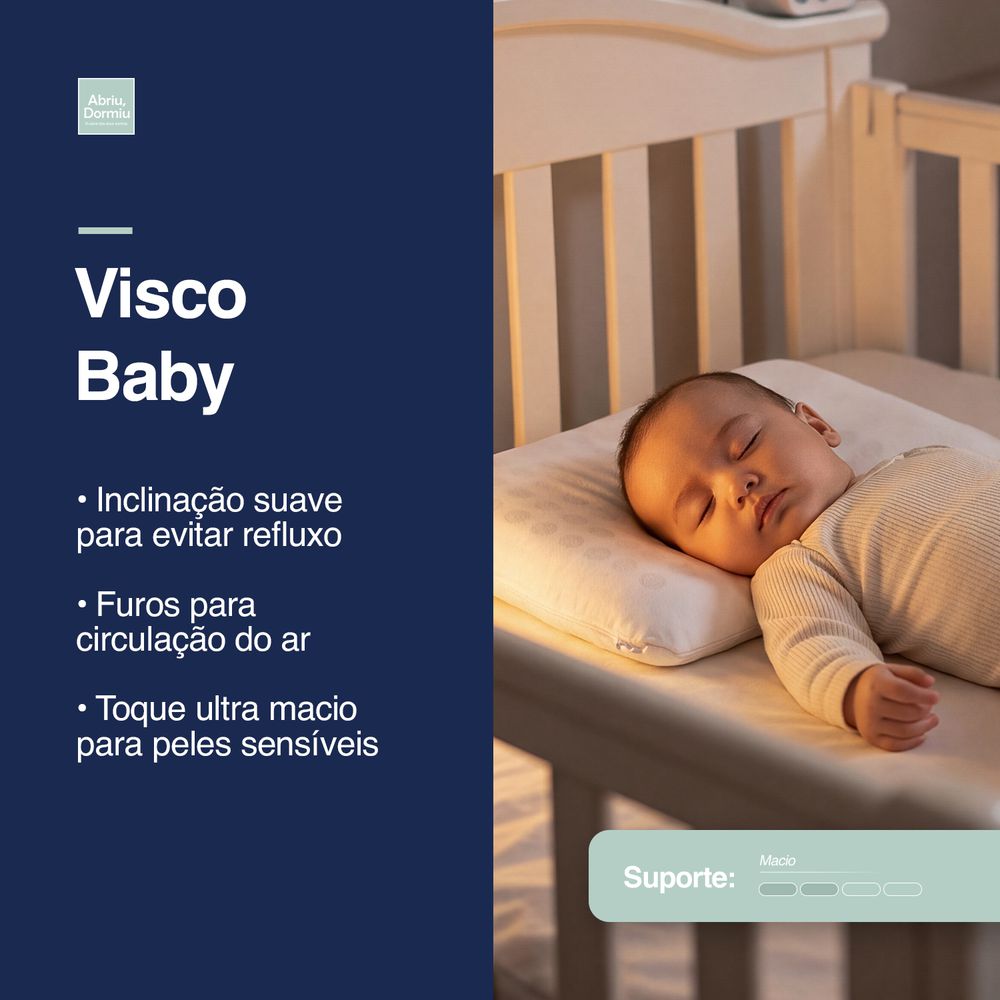 Travesseiro Visco Baby Cloud - Abriu, Dormiu