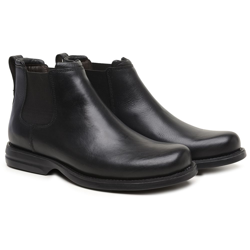  BOTA CONFORT ANATÔMICA COURO LÁTEGO PREMIUM PRETO ALMOFADADA 