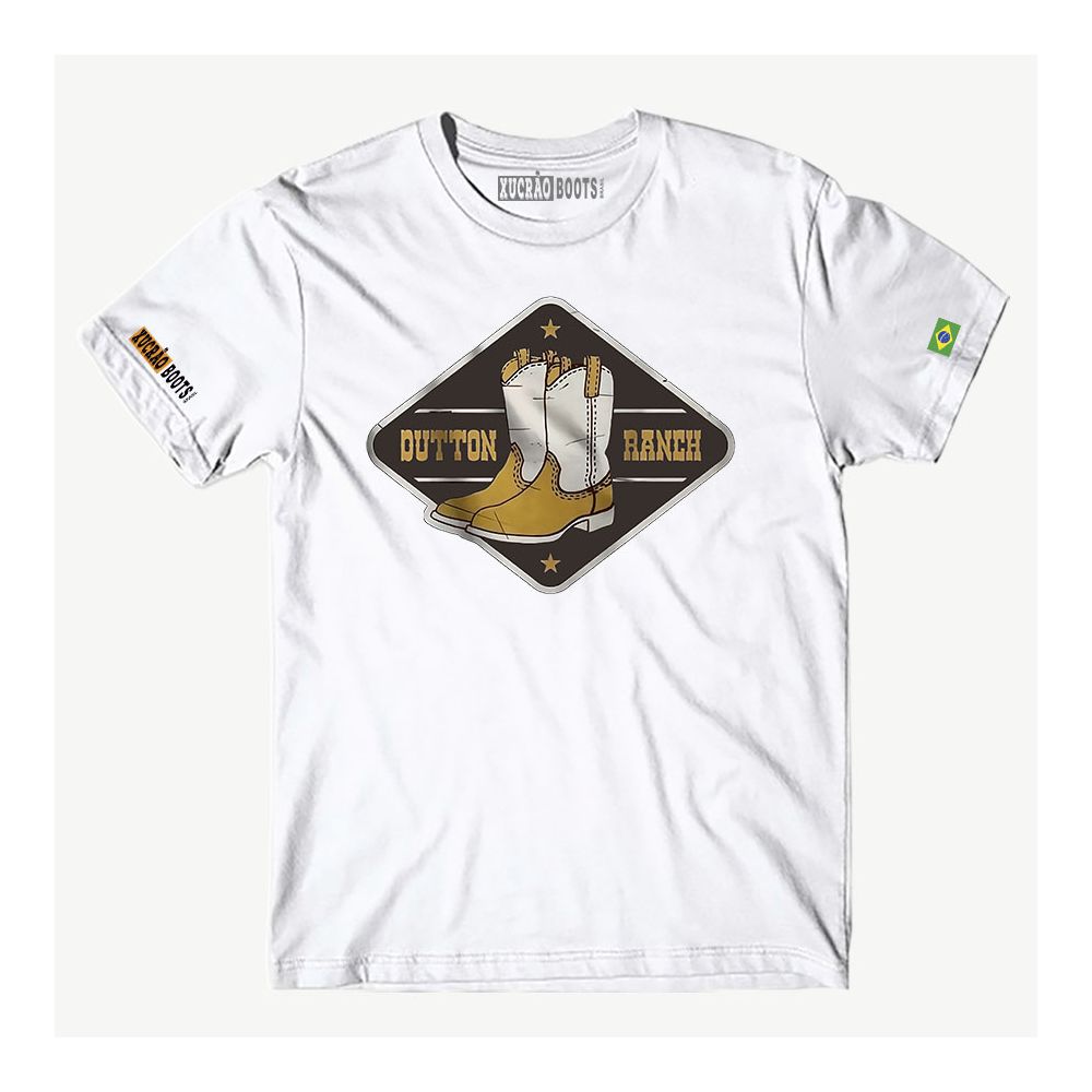 CAMISA MASCULINA RANCH T-SHIRT PREMIUM- BRANCO