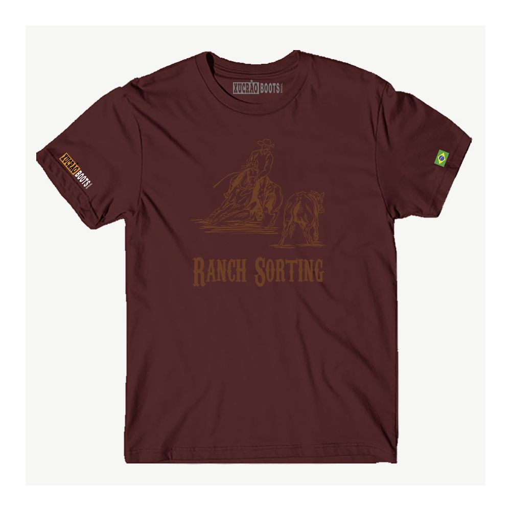 CAMISA MASCULINA RANCH T-SHIRT PREMIUM- BORDO