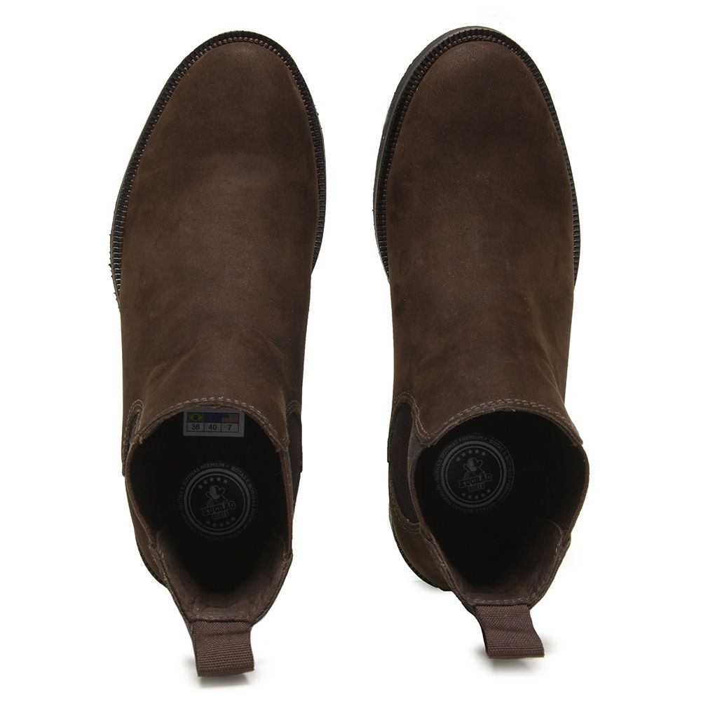 Bota chelsea couro feminina deals