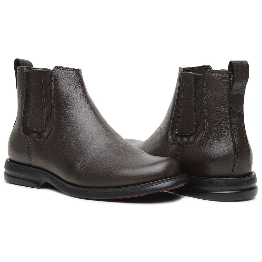 BOTA COMFORT ANATÔMICA COURO FLOATHER CAFÉ