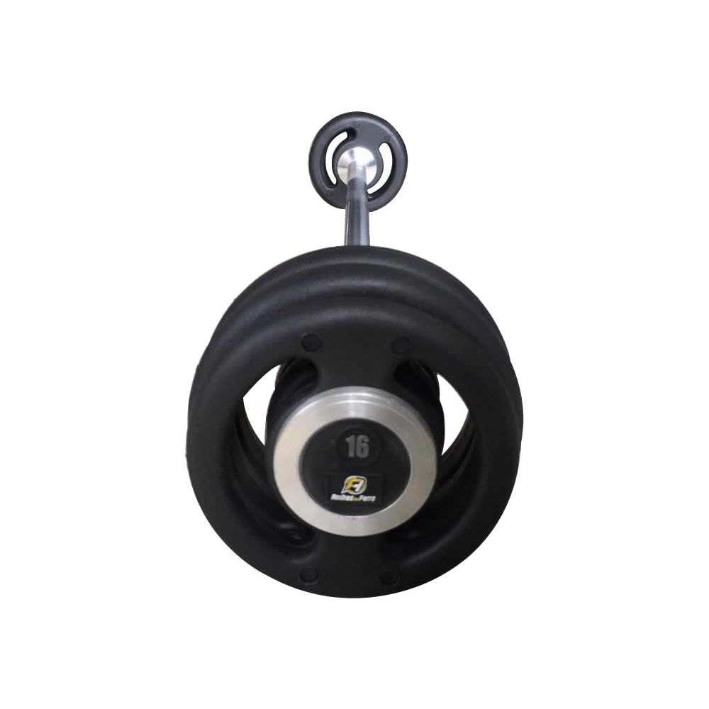 Barra Cromada Recartilhada Montada Anilha Injetada 26Kg