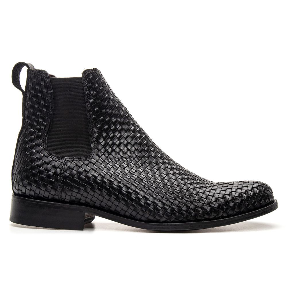 BOTA CHELSEA COURO TRICÊ NOBRE PRETO