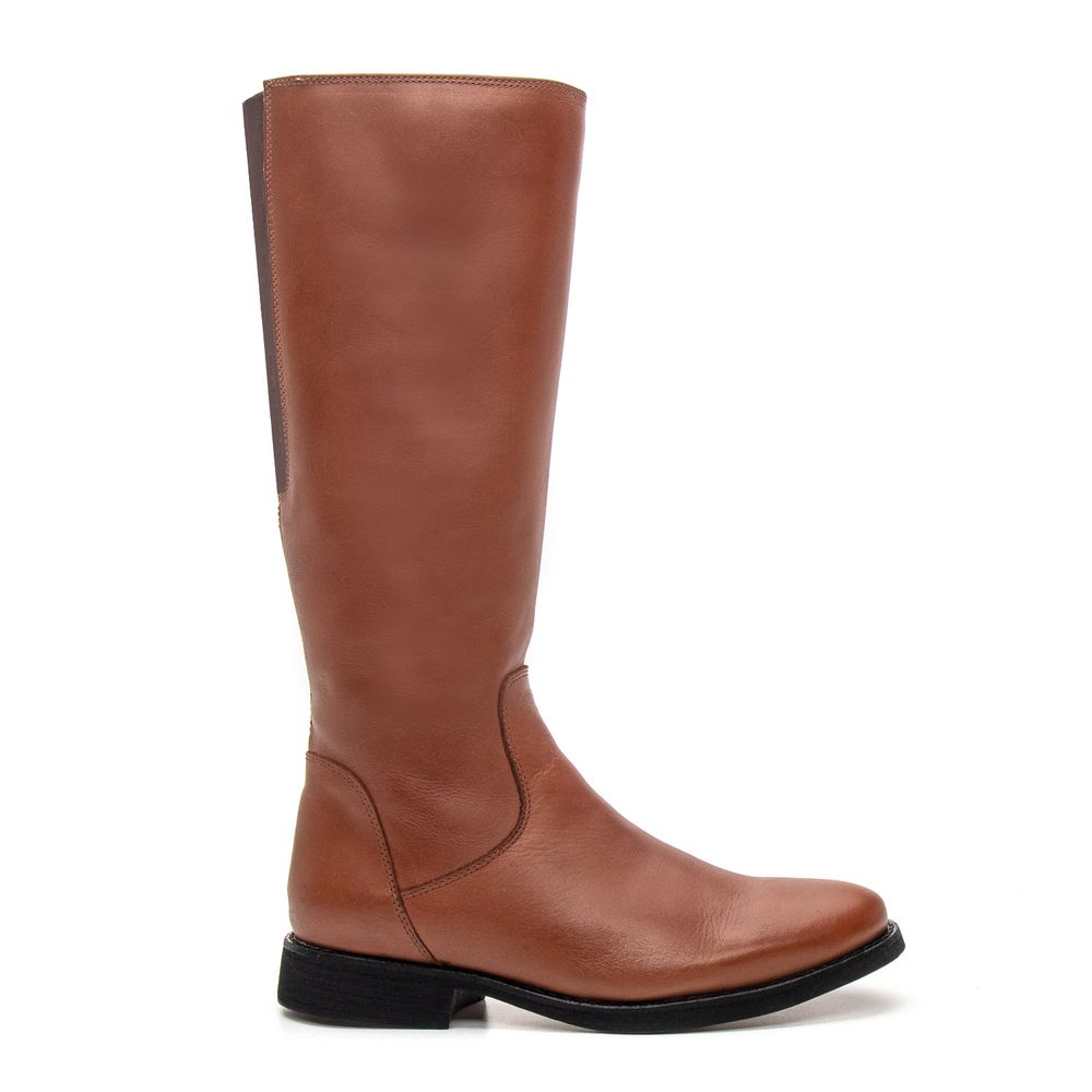 BOTA MONTARIA FEMININA COURO CARAMELO