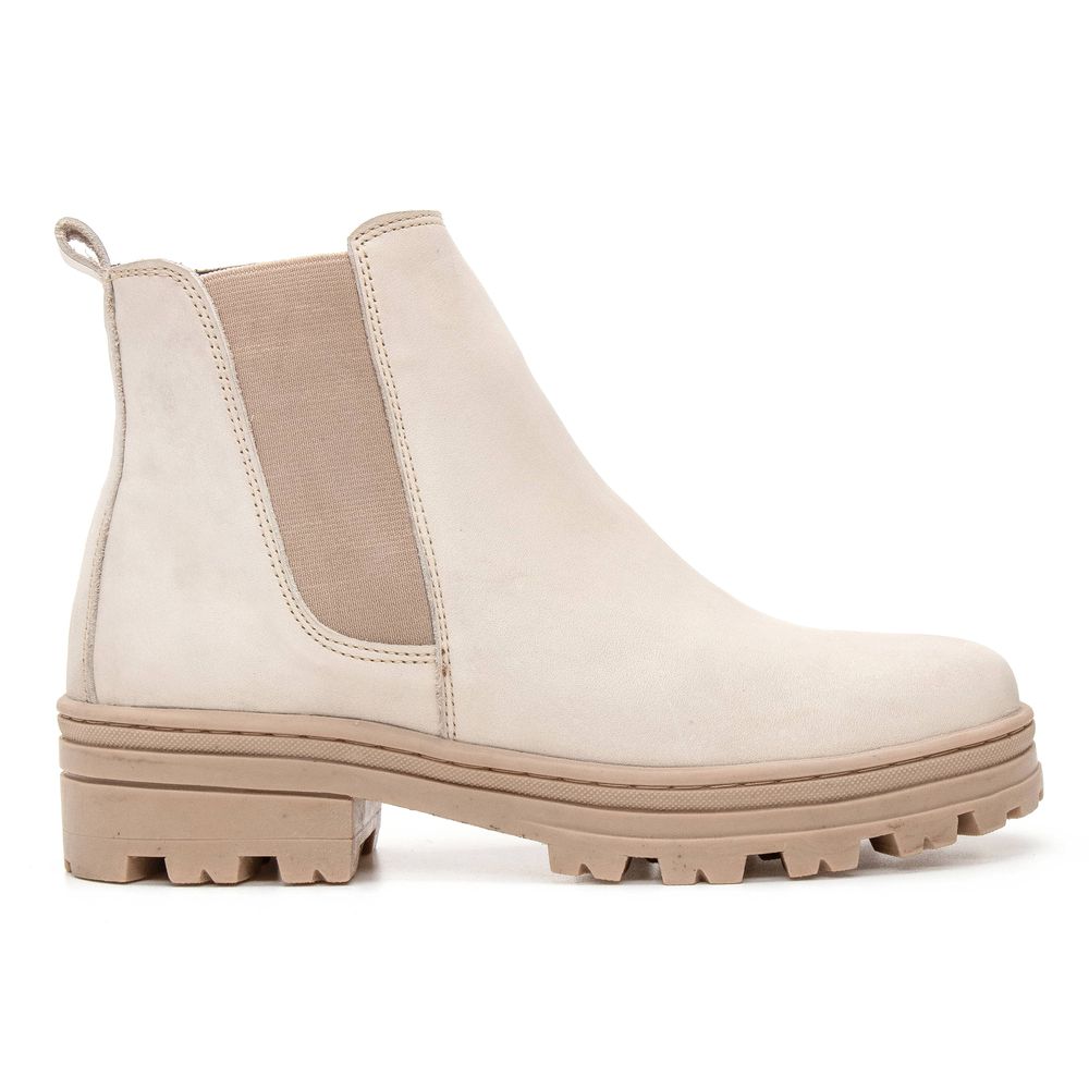 COTURNO ANATÔMICO FEMININO COURO NOBRE OFF WHITE