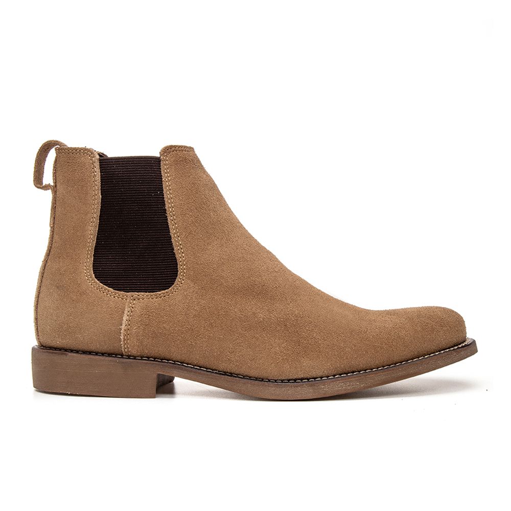 BOTA CHELSEA ANATÔMICA CAMURÇA AREIA