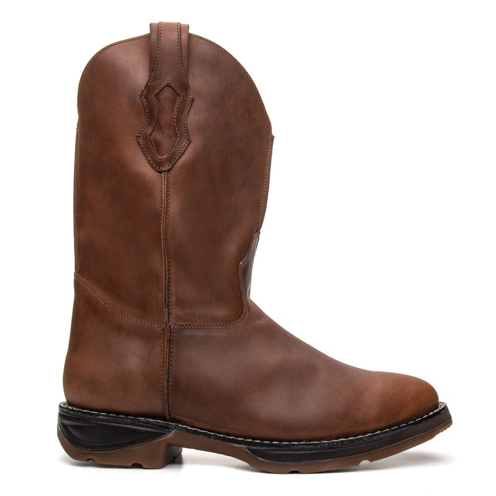 BOTA TEXANA CANO LONGO JUMP COURO HIDROFUGADO CARAMELO