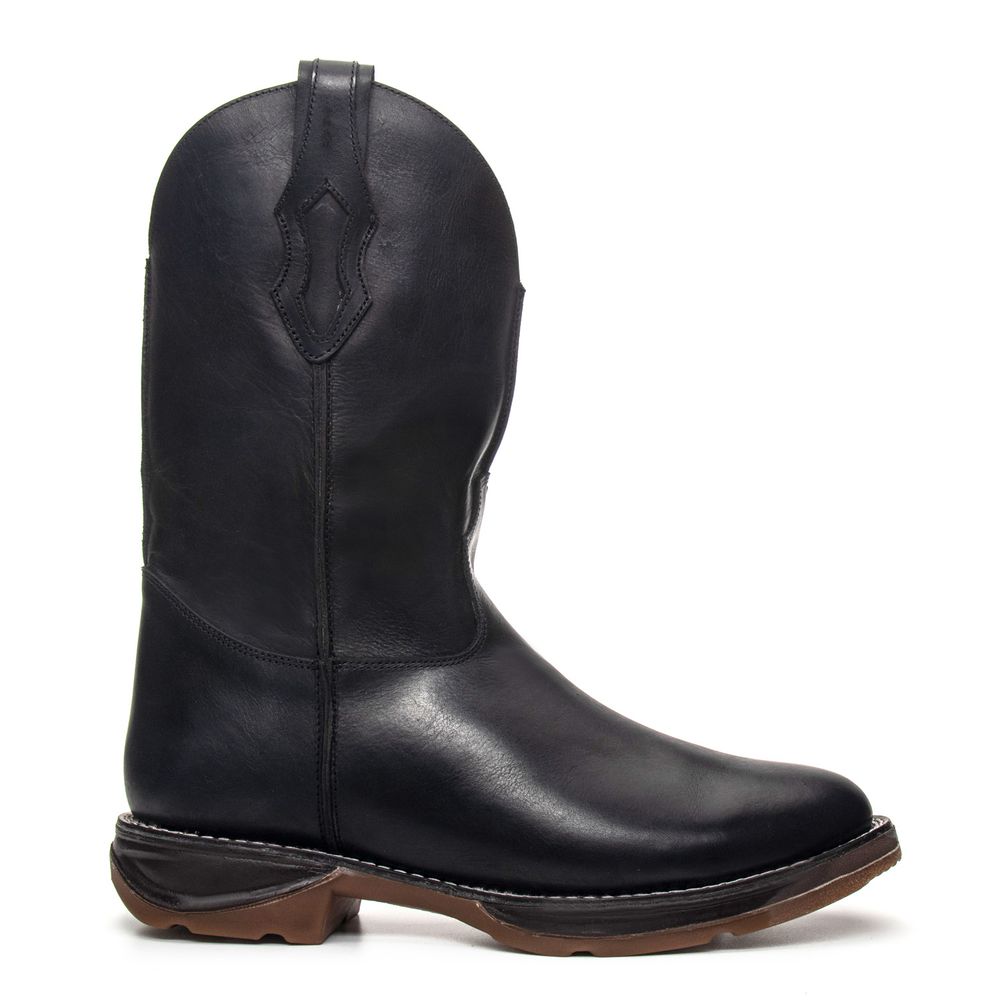 BOTA TEXANA CANO LONGO JUMP COURO HIDROFUGADO PRETO