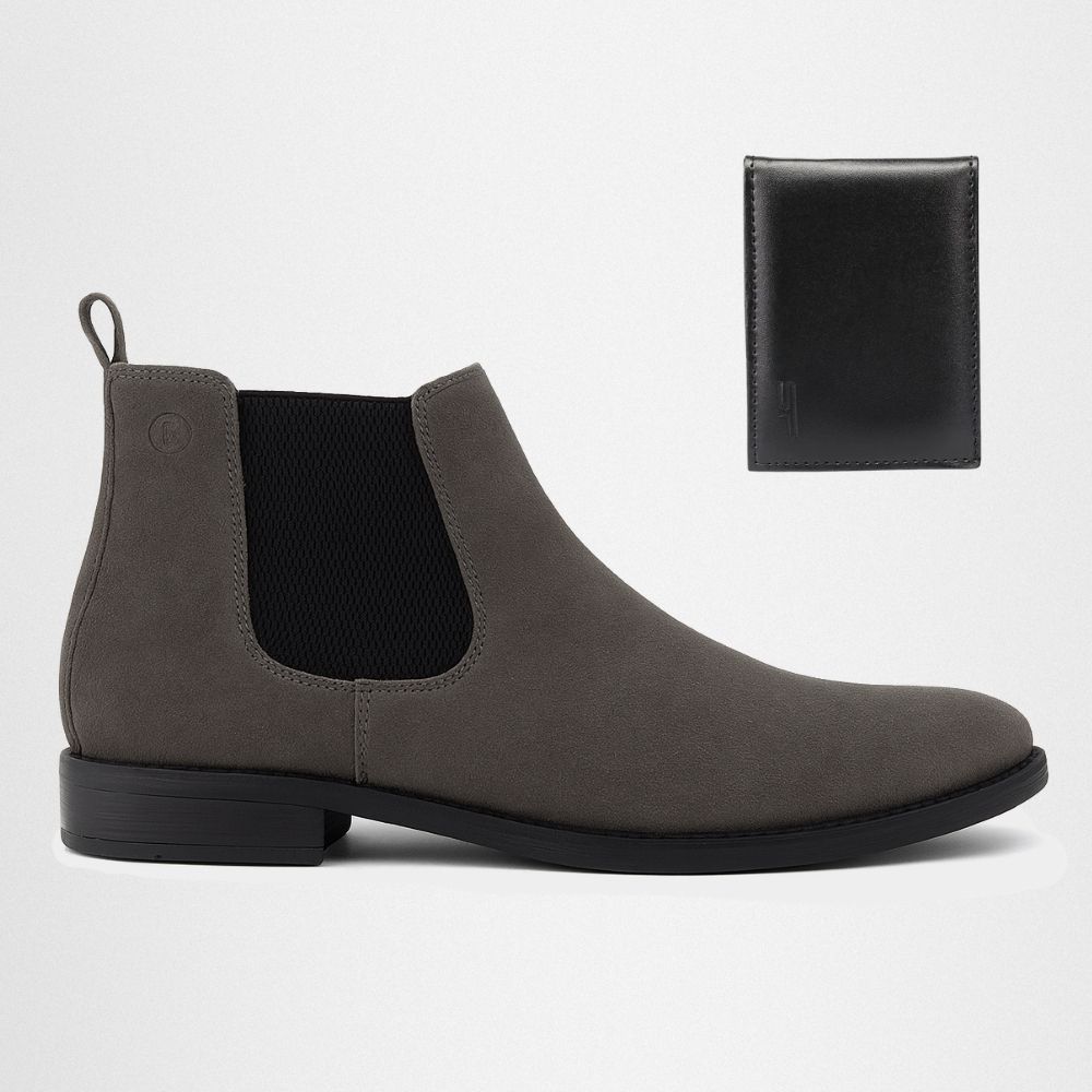 Botina Chelsea Masculina Couro Legítimo Nobuck + C... - NOTORIAN'S SHOP