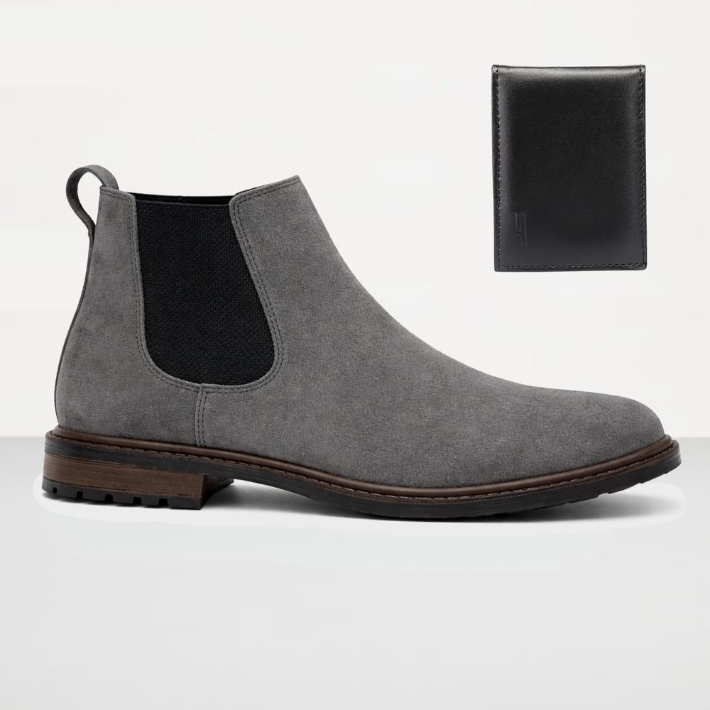 Botina Chelsea Masculina Couro Legítimo Nobuck + C... - NOTORIAN'S SHOP