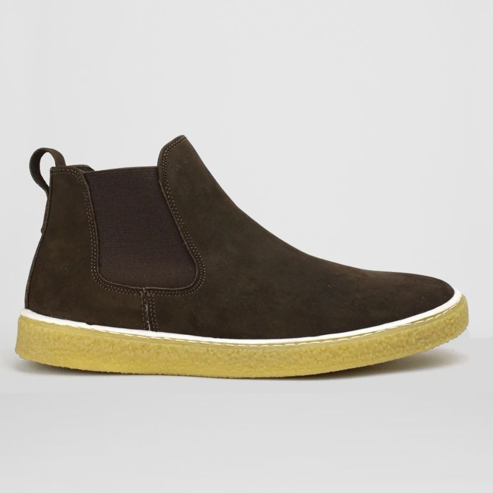 Bota Masculina Couro Camurça Casual Elástico - Mar... - NOTORIAN'S SHOP